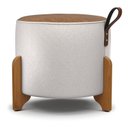 Ver imagem 2 de Puff em Linho 41cm x 42cm com Pés Miami