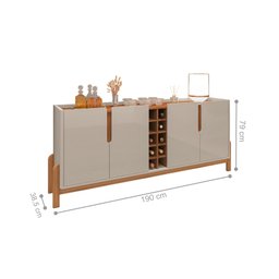 Buffet Adega Ranger Off White Cedro - 2