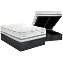 Ver imagem 1 de Conjunto Box Baú King: Colchão Molas Herval Maxspring C1756 C/ Massagem + Base Crc Suede Gray (