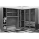 Ver imagem 4 de Quarto Modulado Rizon 6 Peças (1 Armário Ponte + 1 Closet + 3 Guarda Roupas + 1 Complemento) QC213