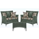 Ver imagem 1 de 2 Sofá Área e Mesa Igapó Alumínio Pintura Preta Corda Náutica Estofado Impermeável Almofada 6 Trama