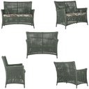 Ver imagem 5 de 2 Sofá Área e Mesa Igapó Alumínio Pintura Preta Corda Náutica Estofado Impermeável Almofada 6 Trama