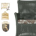 Ver imagem 4 de 2 Sofá Área e Mesa Igapó Alumínio Pintura Preta Corda Náutica Estofado Impermeável Almofada 6 Trama