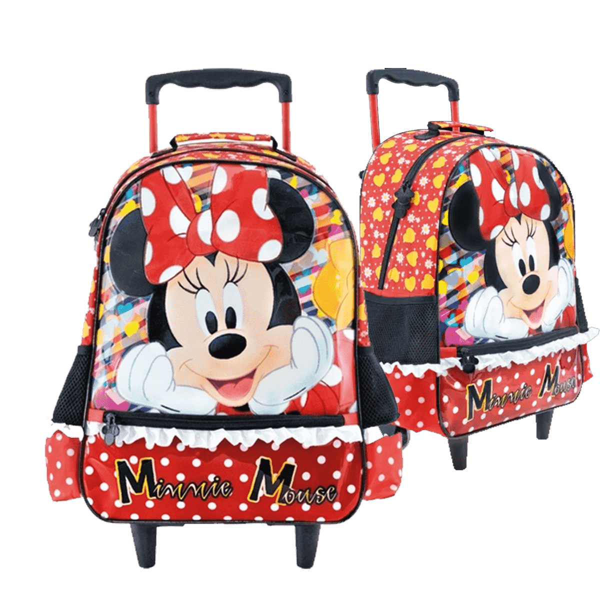 Mochila de Rodinhas Minnie 16 Disney 40cm - Xeryus - Vermelho