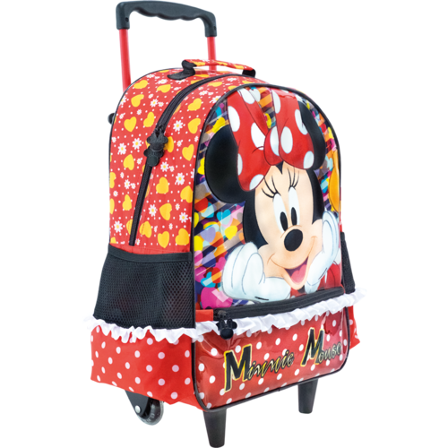 Mochila de Rodinhas Minnie 16 Disney 40cm - Xeryus - Vermelho - 3