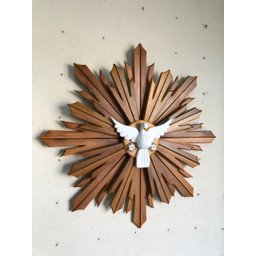 Divino Espirito Santo Duplo Decorativo 80cm Natural - 3