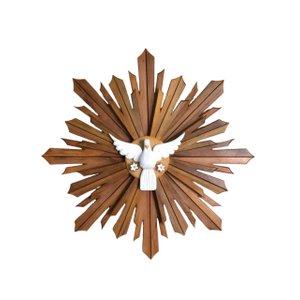 Divino Espirito Santo Duplo Decorativo 80cm Natural