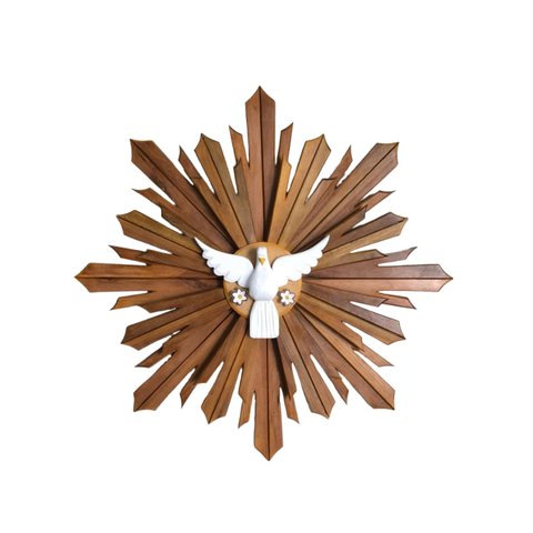 Divino Espirito Santo Duplo Decorativo 80cm Natural