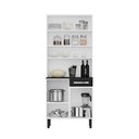 Ver imagem 4 de Armário de Cozinha em Aço com Bancada 4 Portas 1 Gaveta 195 x 80cm Pratika Itatiaia Branco/Preto