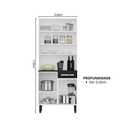 Ver imagem 3 de Cozinha Compacta em Aço 4 Portas 1 Gaveta 80cm Pratika Itatiaia Preto/Branco