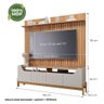 Estante Home para TV 70 Polegadas 4 Portas Moema Off White/Nature - Permóbili - 100% MDF - 7