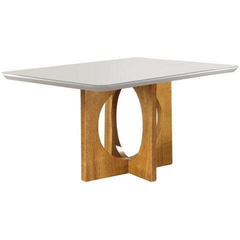 Mesa de Jantar Moderna com Vidro - Barcelona-1,80x0,90m - Móveis Mundial