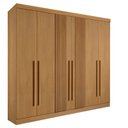 Ver imagem 1 de Guarda Roupa Casal 6 Portas 6 Gavetas - da Vinci Plus Ripado-cinamomo - Móveis D'doro