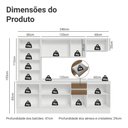 Ver imagem 4 de Armário de Cozinha Completa 100% Mdf 240 Cm Branco/rustic/crema Smart Madesa 01