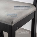Ver imagem 6 de Conjunto 2 Cadeiras Madeira Maciça Tiê CabeCasa MadeiraOriginals Preto/Cinza