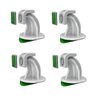 Prendedor de porta magnético adesivo para porta pivotante Branco - 4 unidades - 1