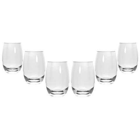 Jogo de Copos 6 Peças Aruba Transparente Sm 465ml - Nadir