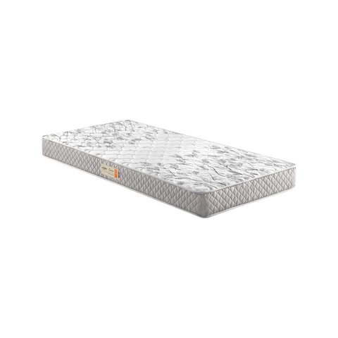 Colchão Solteiro Espuma D26 Ecoline Bordado 78x188x14cm Ecoflex Cinza