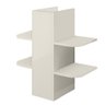 Gabinete para Banheiro Coluna Pop Moderno com Divisórias - Off White - 2