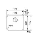 Ver imagem 3 de CUBA BELL UNICA BCX 110-45 475X410MM