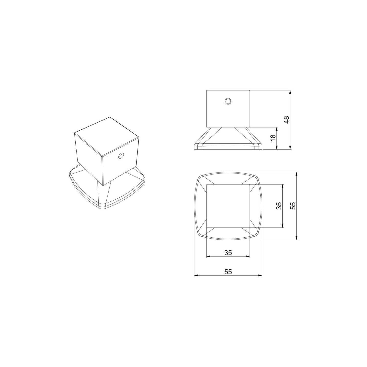 Acabamento Para Registro C46 Água Quente/Fria Premium KU4246 Ducon Metais - 4