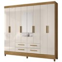 Ver imagem 1 de Guarda Roupa Casal 204cm com Espelho Vitta Freijó/off Z17 - Mpozenato