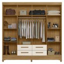 Ver imagem 5 de Guarda Roupa Casal 204cm com Espelho Vitta Freijó/off Z17 - Mpozenato