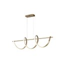 Ver imagem 1 de Pendente Moderno Espiral Dourado 100cm Led 32w 3000k Bivolt 14528-pl