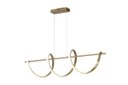Ver imagem 1 de Pendente Moderno Espiral Dourado 100cm Led 32w 3000k Bivolt 14528-pl