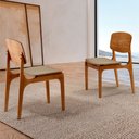 Ver imagem 2 de Conjunto com 2 Cadeiras Malta Gold em Madeira Maciça para Sala de Jantar Moderna Mobília