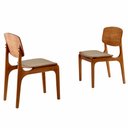 Ver imagem 1 de Conjunto com 2 Cadeiras Malta Gold em Madeira Maciça para Sala de Jantar Moderna Mobília