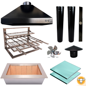 Kit de Churrasqueira Gourmet M na Cor Preta