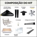Ver imagem 7 de Kit de Churrasqueira Gourmet M Preta Completa com Exaustor - Soberano Grill
