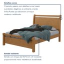 Ver imagem 6 de Cama de Casal Cabeceira com Detalhes Curvos Madeira Reali Amêndoa Clean