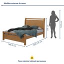 Ver imagem 7 de Cama de Casal Cabeceira com Detalhes Curvos Madeira Reali Amêndoa Clean