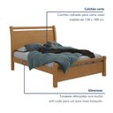 Ver imagem 4 de Cama de Casal Cabeceira com Detalhes Curvos Madeira Reali Amêndoa Clean