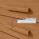 Ver imagem 6 de Cômoda para Quarto 4 Gavetas Puxadores Cromados Moderno Baião 88cm Marrom Amêndoa Clean
