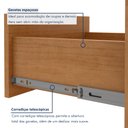 Ver imagem 5 de Cômoda para Quarto 4 Gavetas Puxadores Cromados Moderno Baião 88cm Marrom Amêndoa Clean