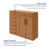 Cômoda 8 Gavetas 2 Portas Toronto Lopas - 5