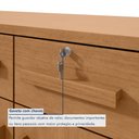 Ver mais imagens de Cômoda 8 Gavetas 2 Portas com Chave 142cm Toronto Marrom Amêndoa Clean