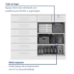 Cômoda 8 Gavetas 2 Portas Toronto Lopas - 7