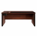 Ver imagem 6 de Mesa Executiva para Escritório Diretor com Caixa de Tomadas Porta Objetos 200cm Corporate Louro Preto Marrom