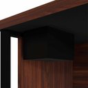 Ver mais imagens de Mesa Executiva para Escritório Diretor com Caixa de Tomadas Porta Objetos 200cm Corporate Louro Preto E Preto