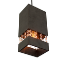 Ver imagem 2 de Kit 2 Pendente Luna em Madeira e Cristais – Ébano, Bivolt, Soquete E27