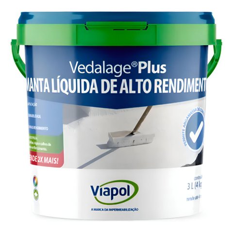 Manta Líquida Viapol Vedalage Plus Branco 4kg