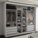 Ver imagem 3 de Guarda-roupa Casal Cardial 3 Portas 6 Gavetas com Espelho Branco - Panorama Móveis