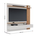 Ver imagem 3 de Painel para Tv Home Suspenso Ambiente Juriti 1.8 Off White Matte Freijó – Colibri