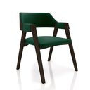 Ver imagem 2 de Kit 5 Cadeiras Sala de Jantar e Jogos Carteados Madeira Maciça Poker Veludo Verde/capuccino G42 - Gr
