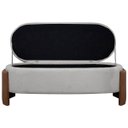 Ver imagem 4 de Recamier Sapateira Baú Império Casal 140cm Bouclê Facto - Sofa Store:bouclê Cinza