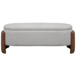 Recamier Sapateira Baú Império Casal 140cm Bouclê Facto - Sofa Store:bouclê Cinza - 3